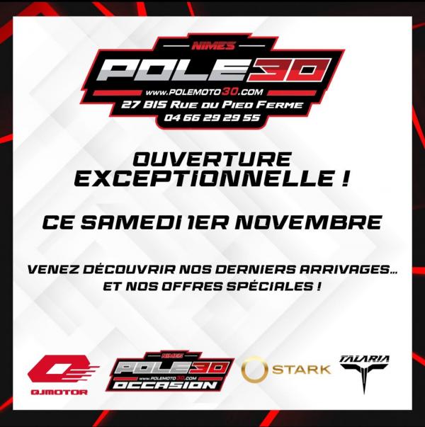 OUVERTURE SAMEDI 1er NOVEMBRE 2025